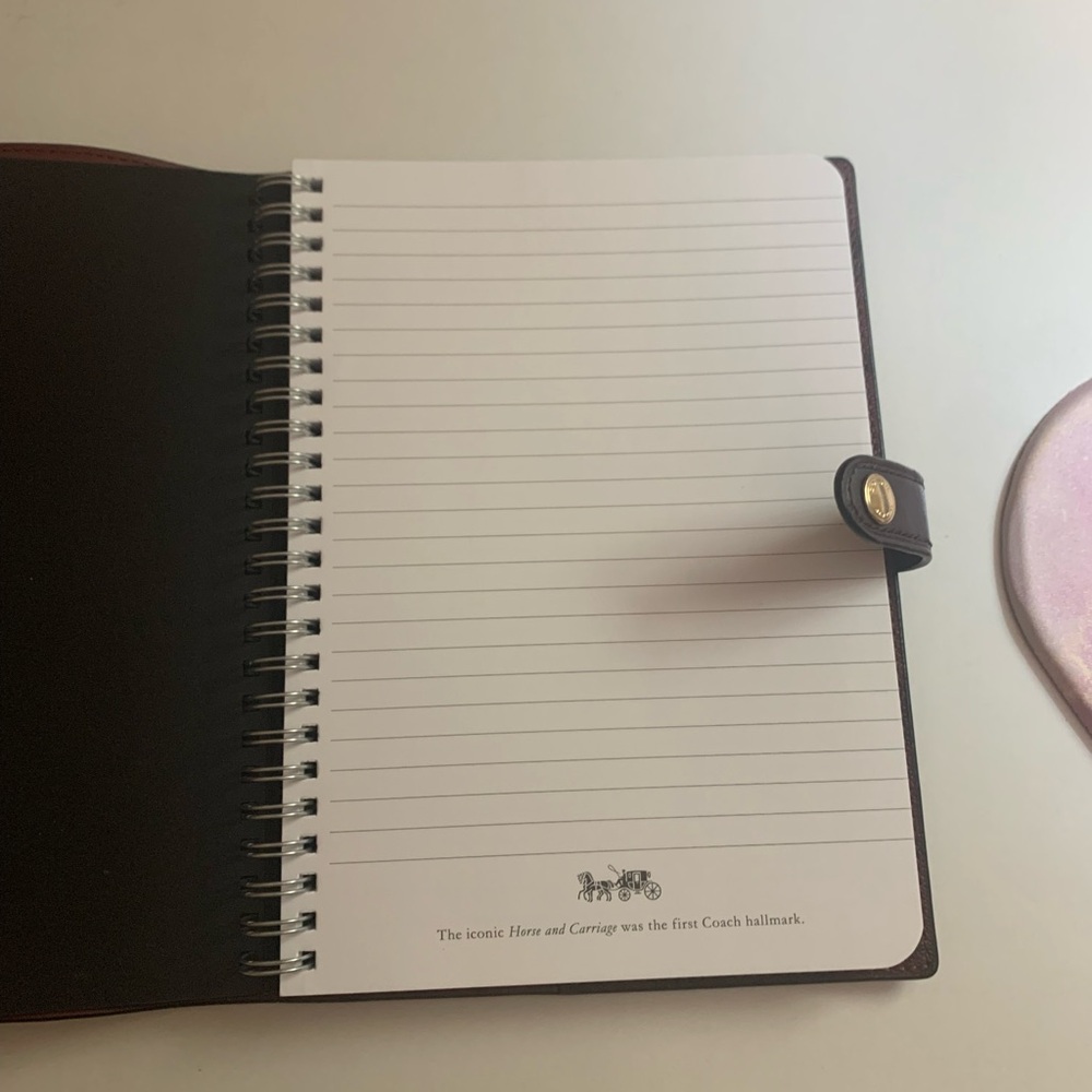Coach Signature Leather Notebook Organizer in Burgundy/Chocolate - Picture 5 of 7